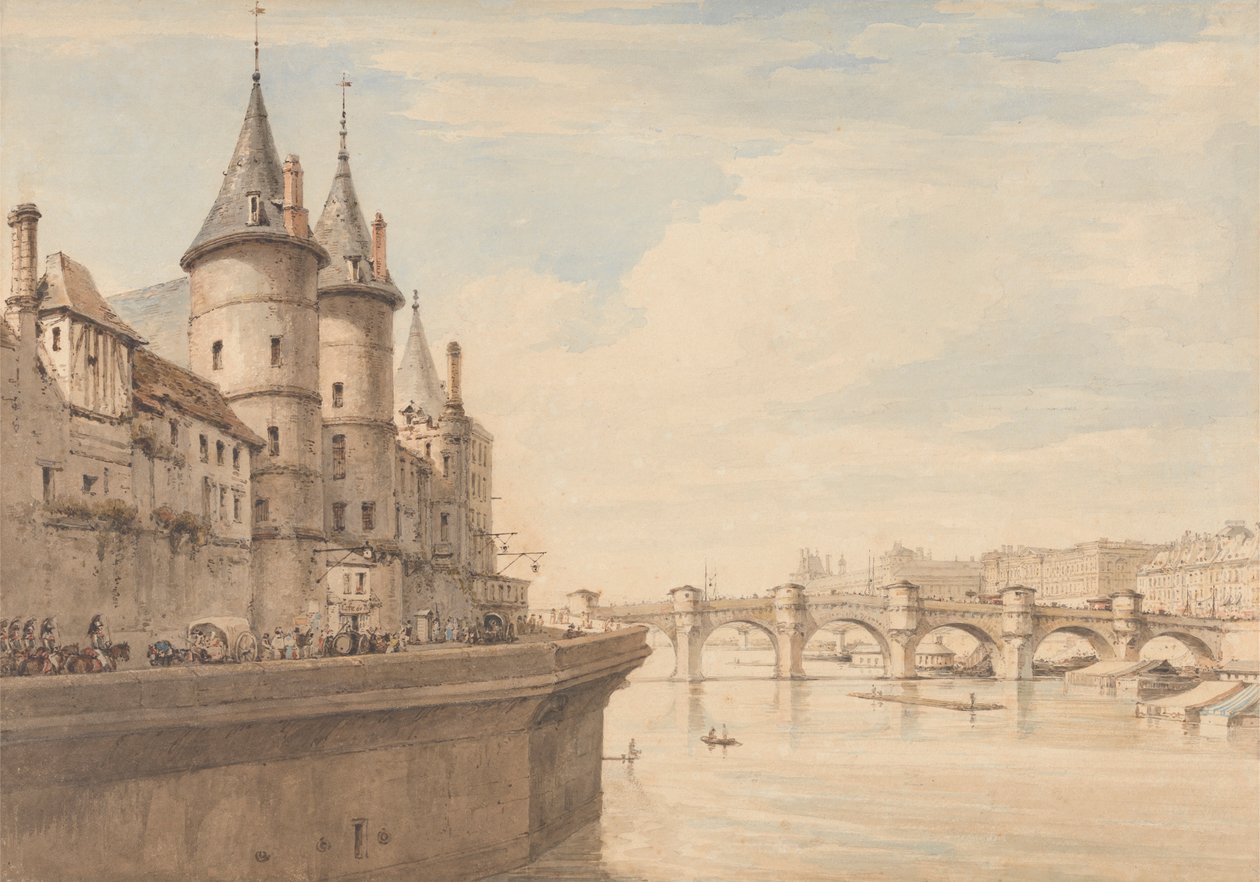 De Conciergerie, Parijs door Henry Edridge