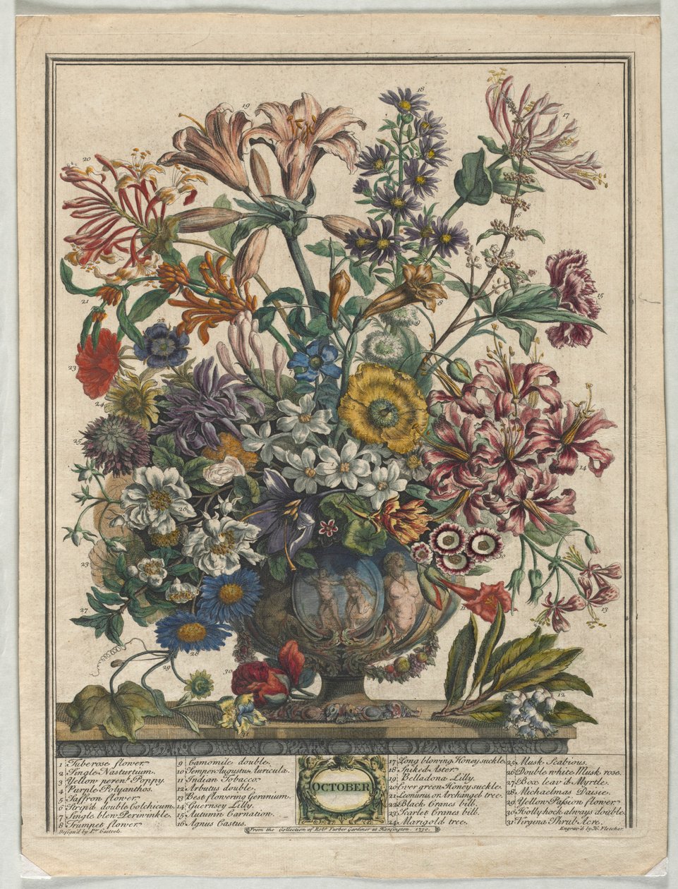 Twaalf maanden bloemen:  Oktober door Henry Fletcher