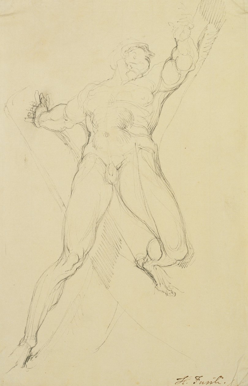 Haman, naar Michelangelo door Johann Heinrich Füssli