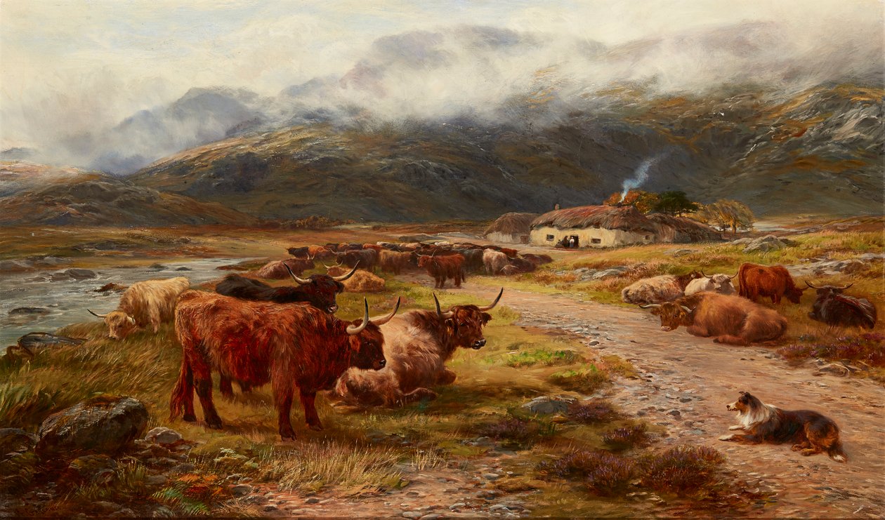 Highland Drove rustend, Argyllshire door Henry Garland