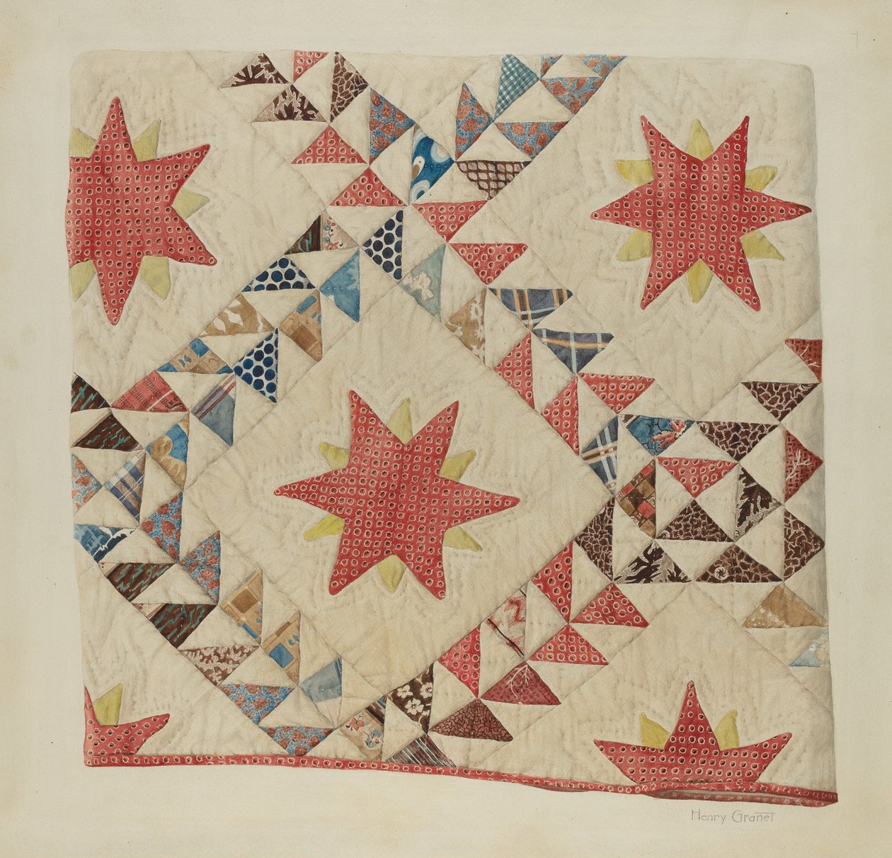 Quilt (Ster en Driehoek) door Henry Granet