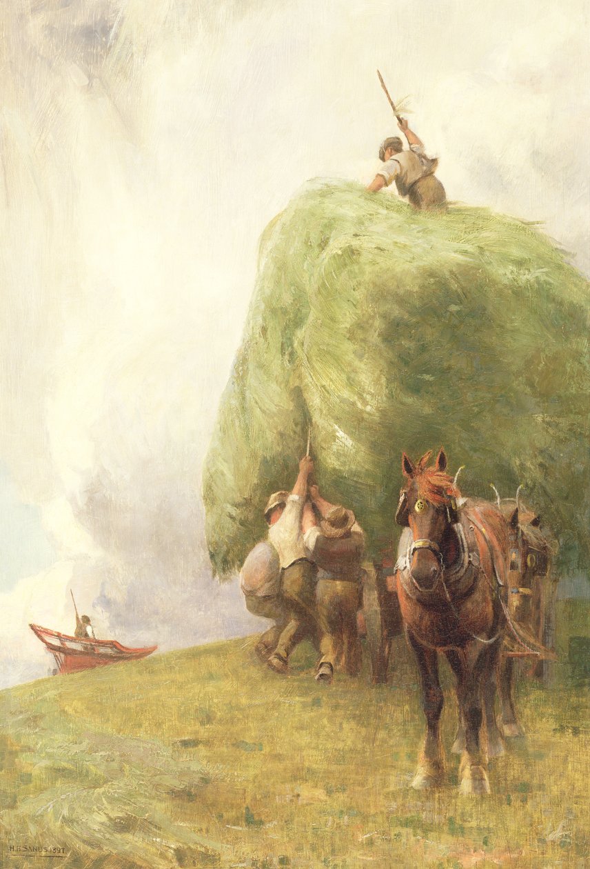 Het vastbinden van de wagen door Henry H. Sands