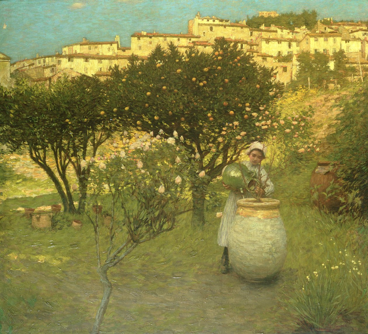 December in de Provence door Henry Herbert La Thangue