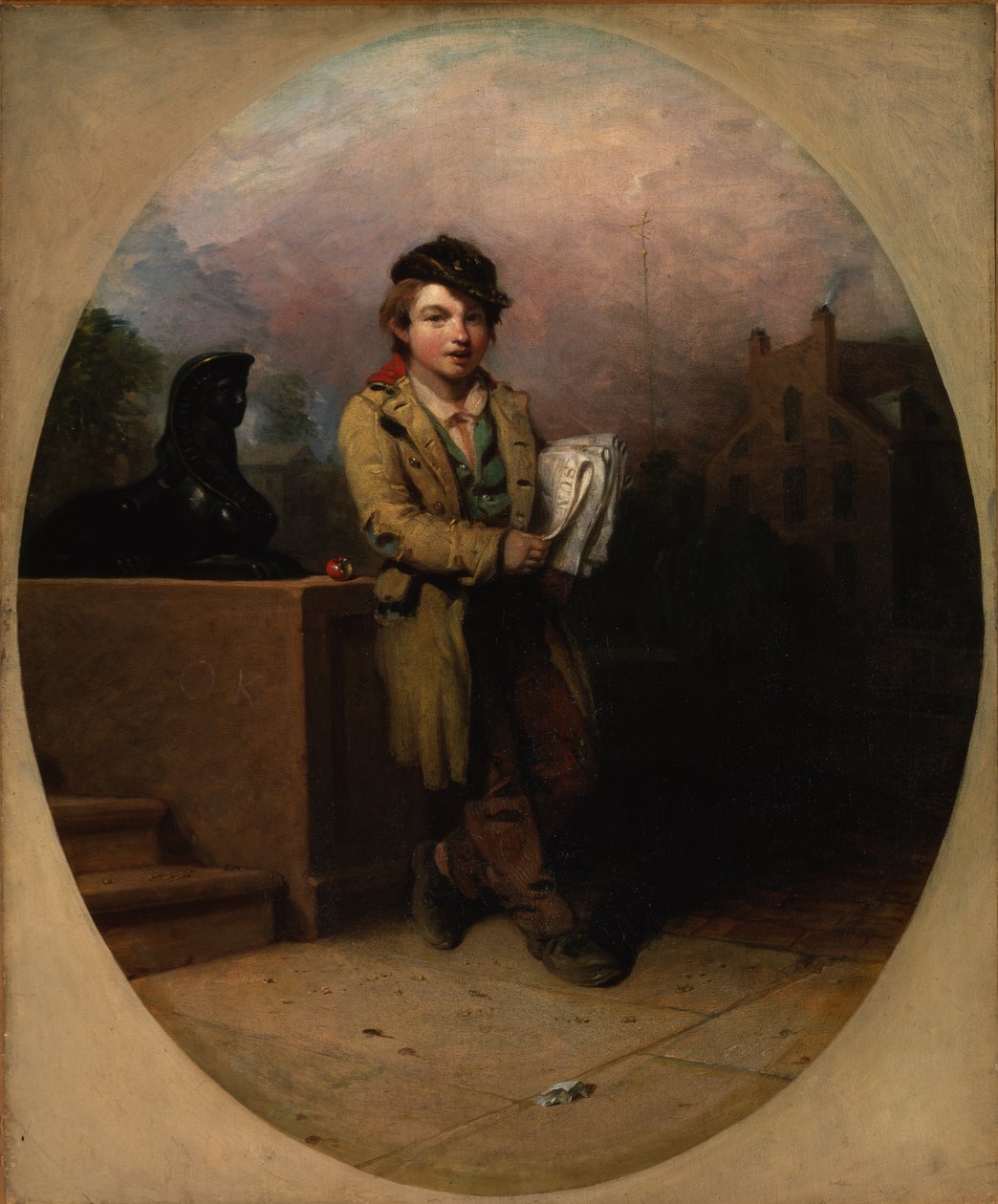 Krantenjongen door Henry Inman