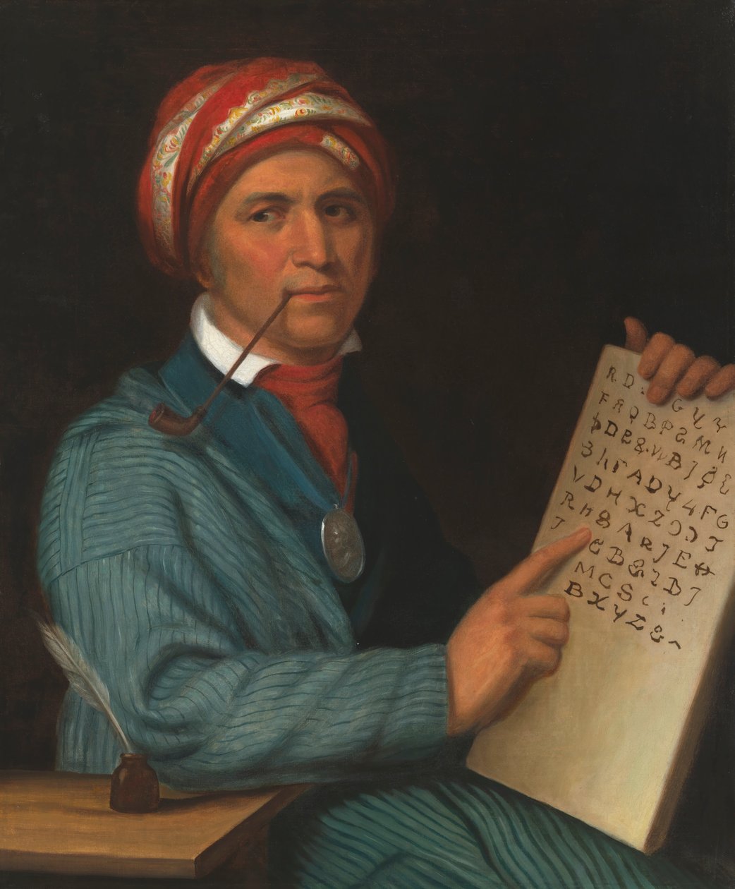 Sequoyah door Henry Inman