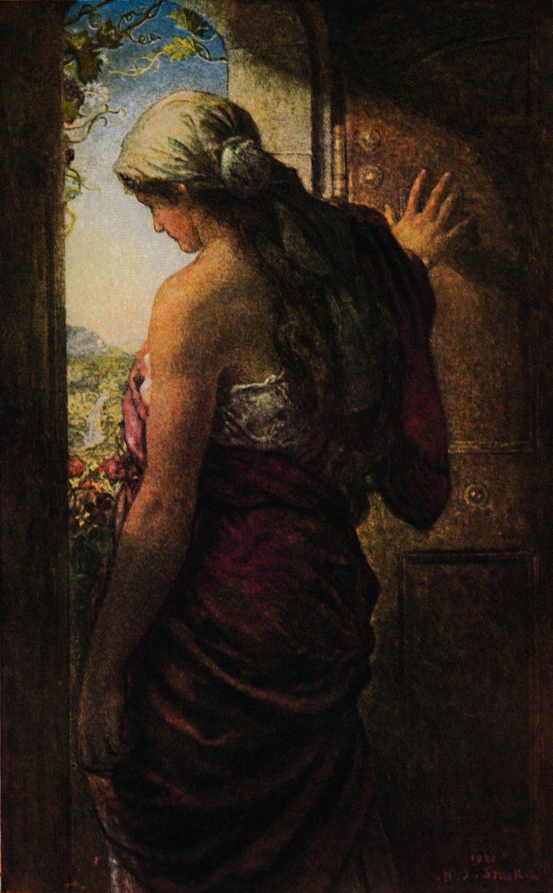 De open deur, 1922 door Henry John Stock