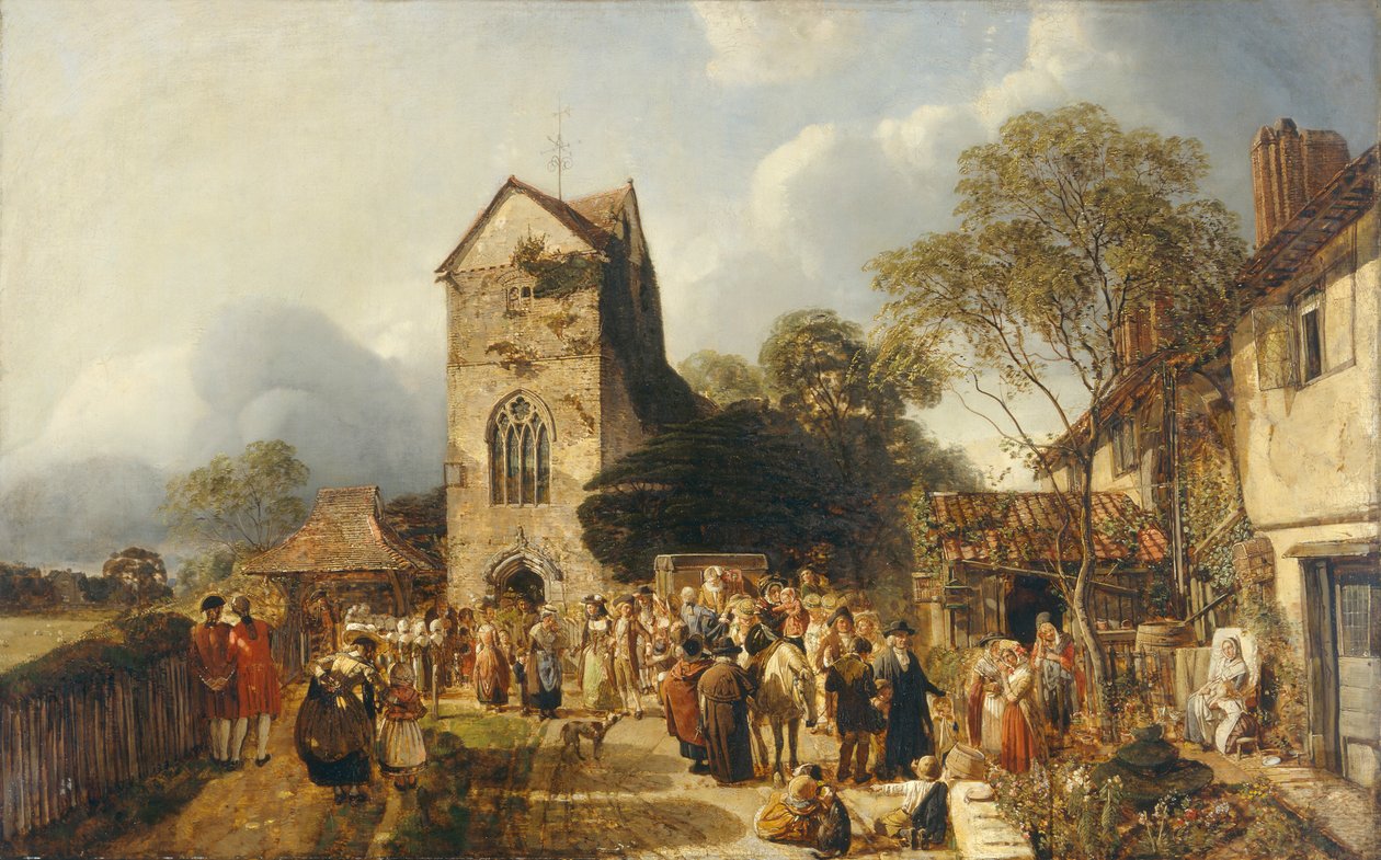 Een oude landkerk door Henry Mark Anthony