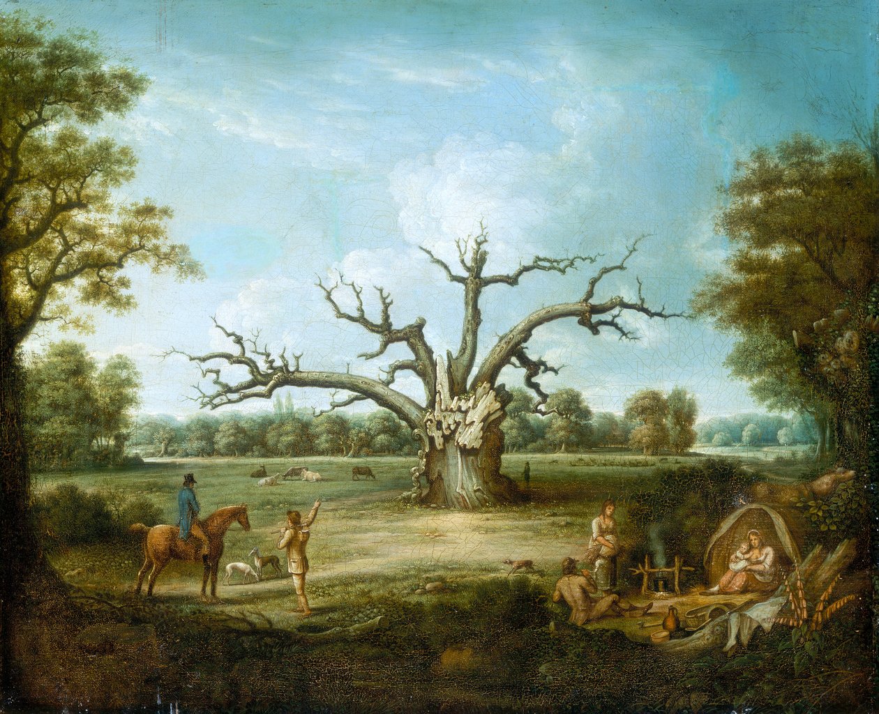 De Fairlop Eik, Hainault Forest, 1816 door Henry Milbourne