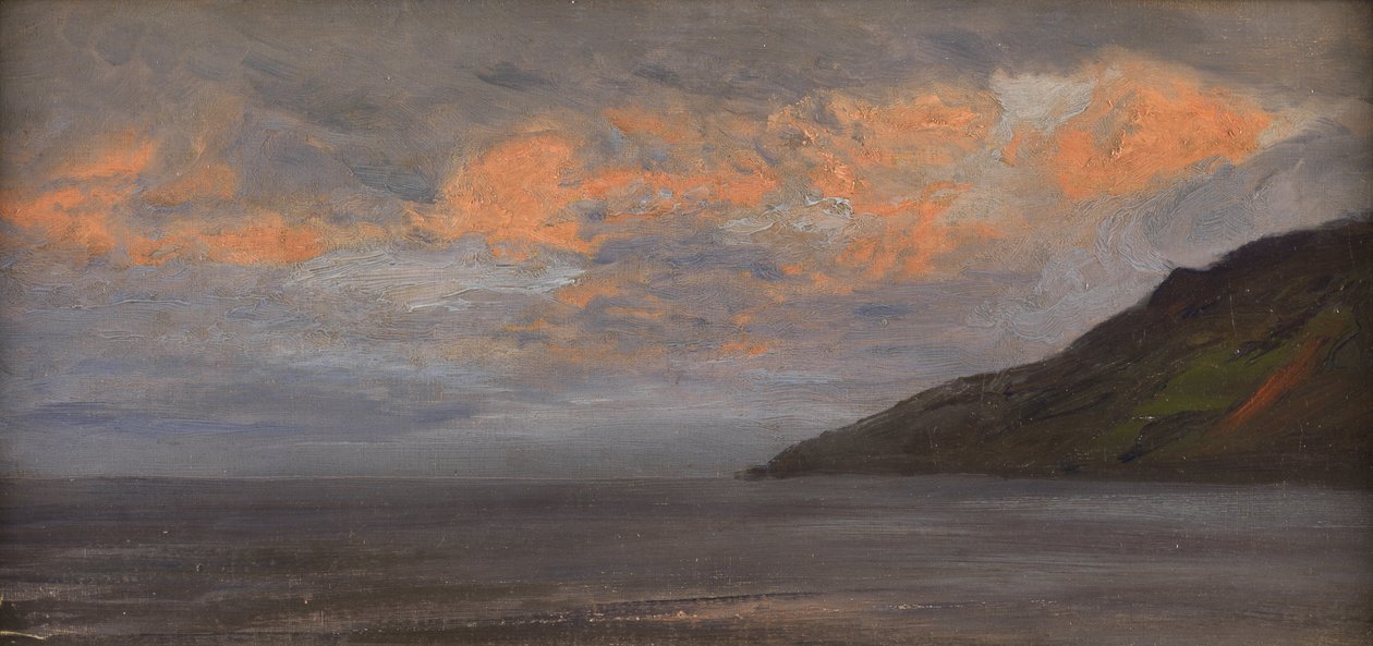 Zonsondergang aan de kust door Henry Moore