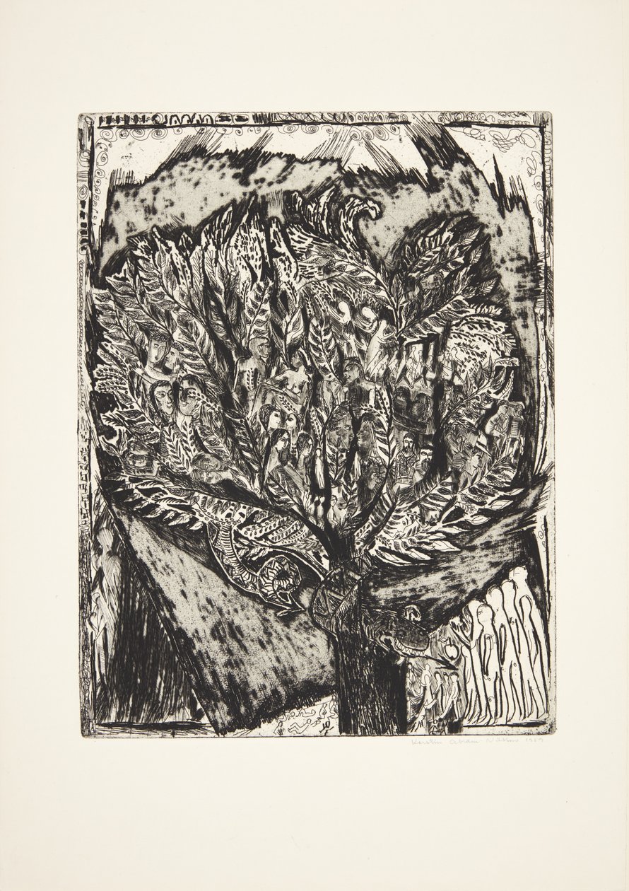 Løkken. Duinlandschap met bord door Henry Nielsen