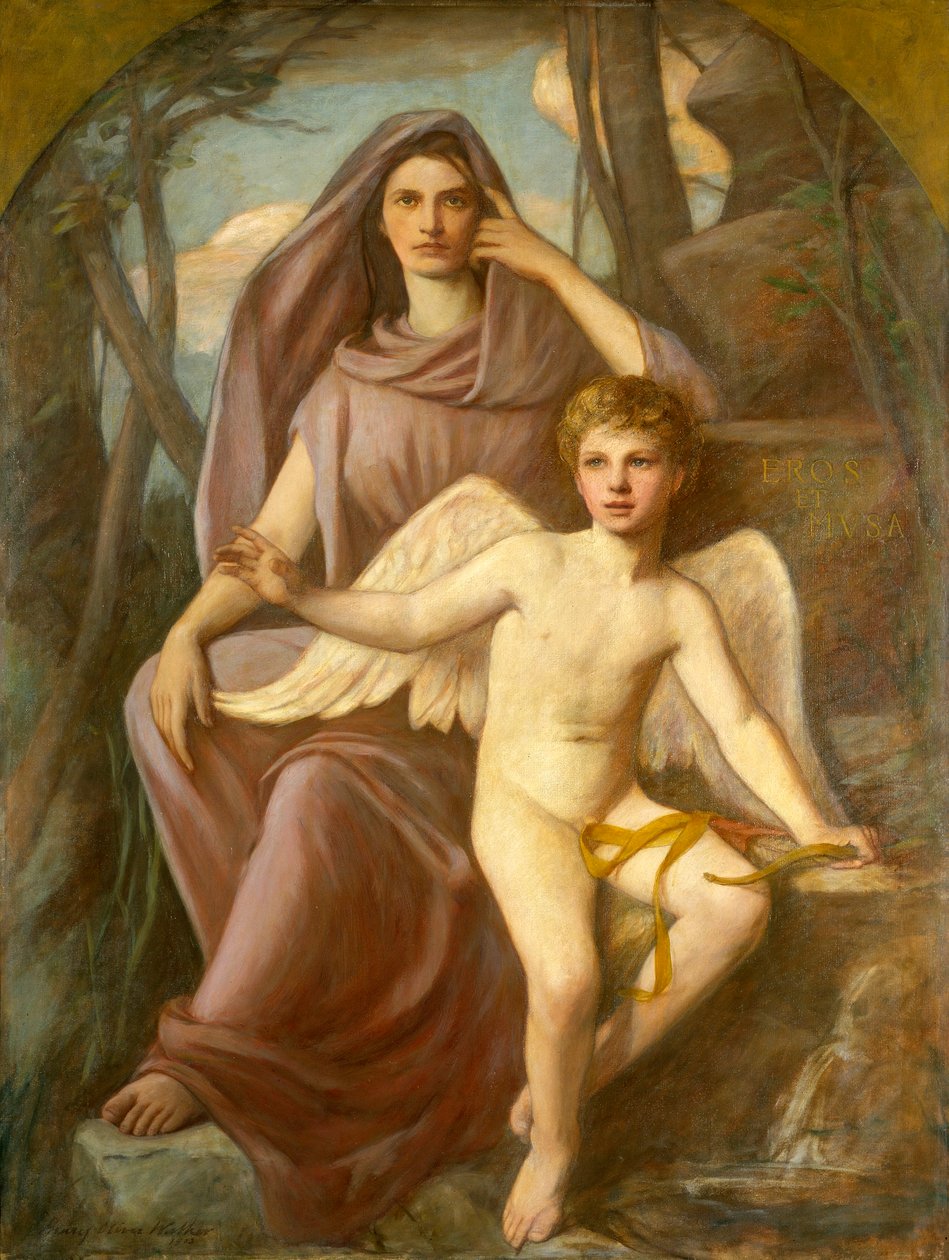 Eros en Musa door Henry O. Walker