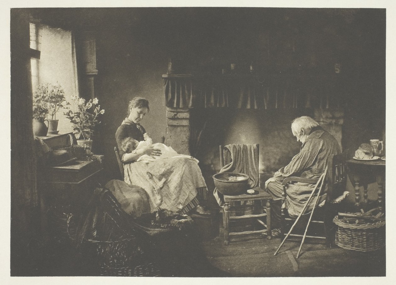 Dageraad en zonsondergang door Henry Peach Robinson