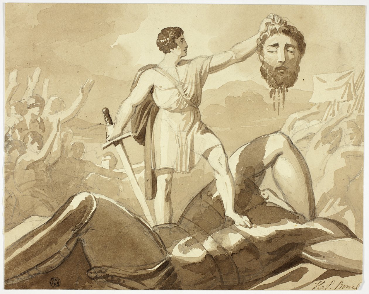 David en Goliath door Henry Pierce Bone
