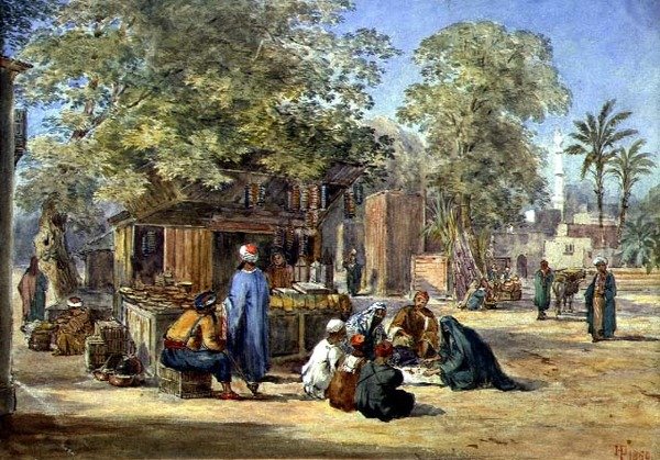 Een Egyptisch dorp door Henry Pilleau