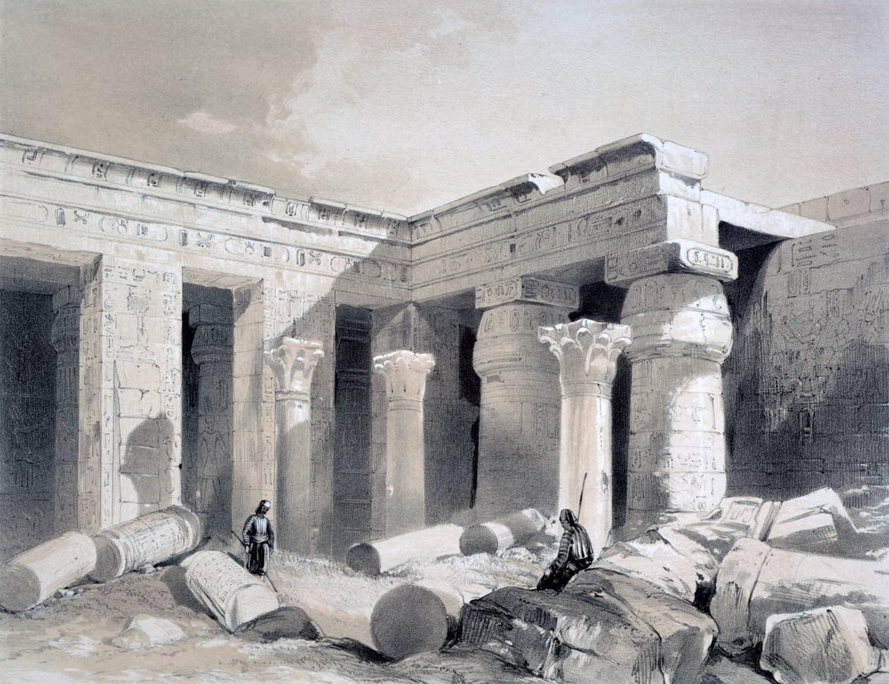 Medinet Abou, Thebe, Egypte, 19e eeuw door Henry Pilleau