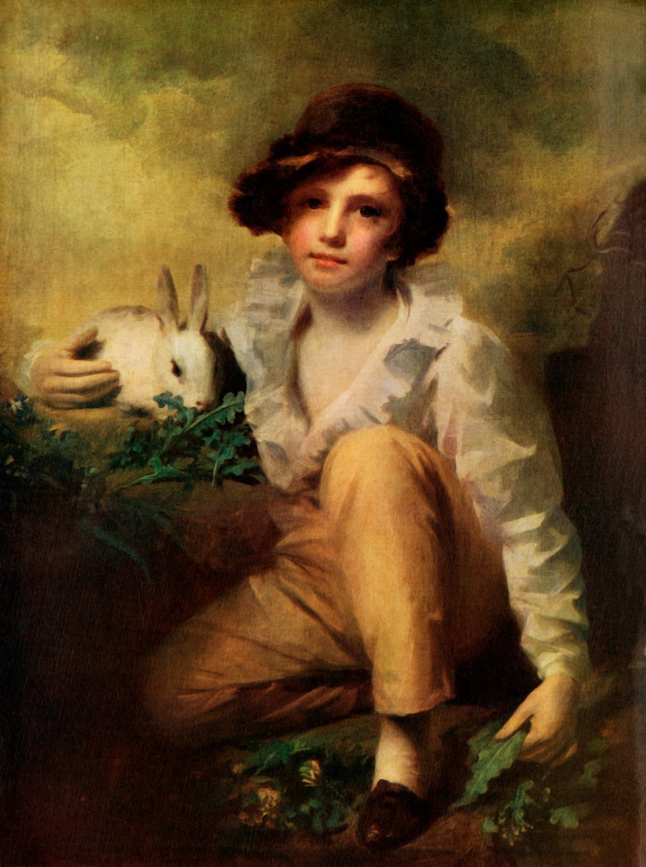 Jongen met Konijn door Henry Raeburn
