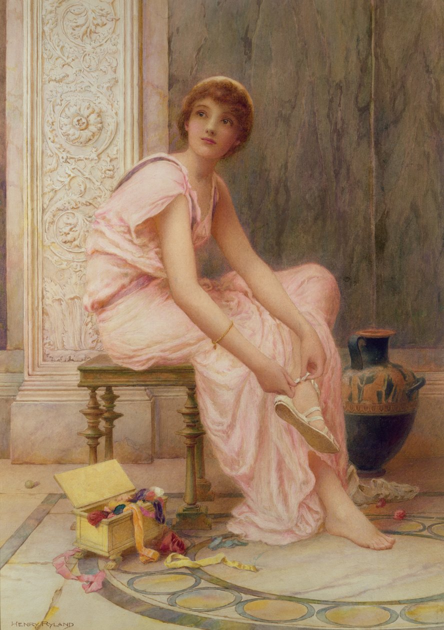 Sandalen Strikken door Henry Ryland