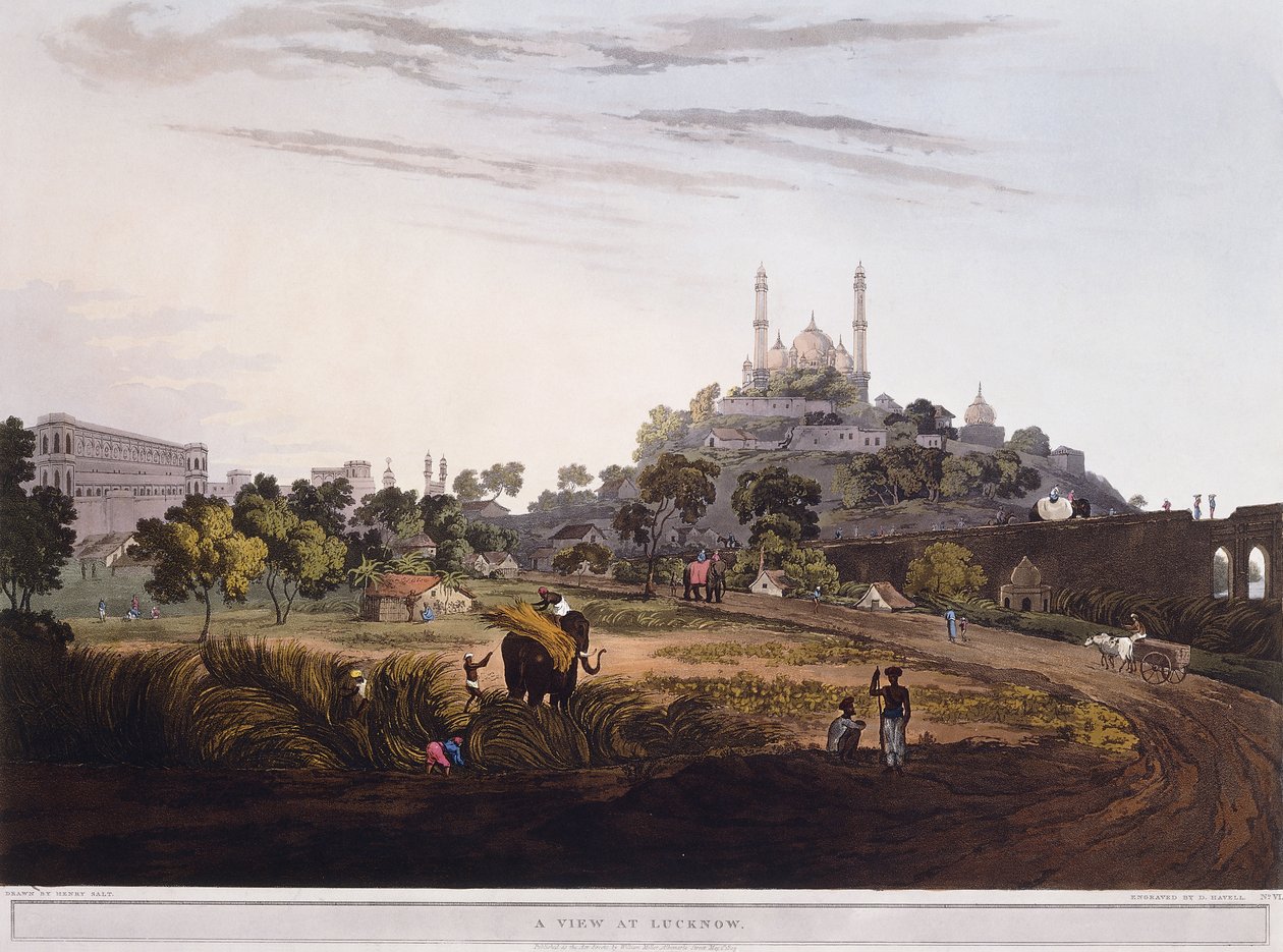 Een uitzicht op Lucknow door Henry Salt