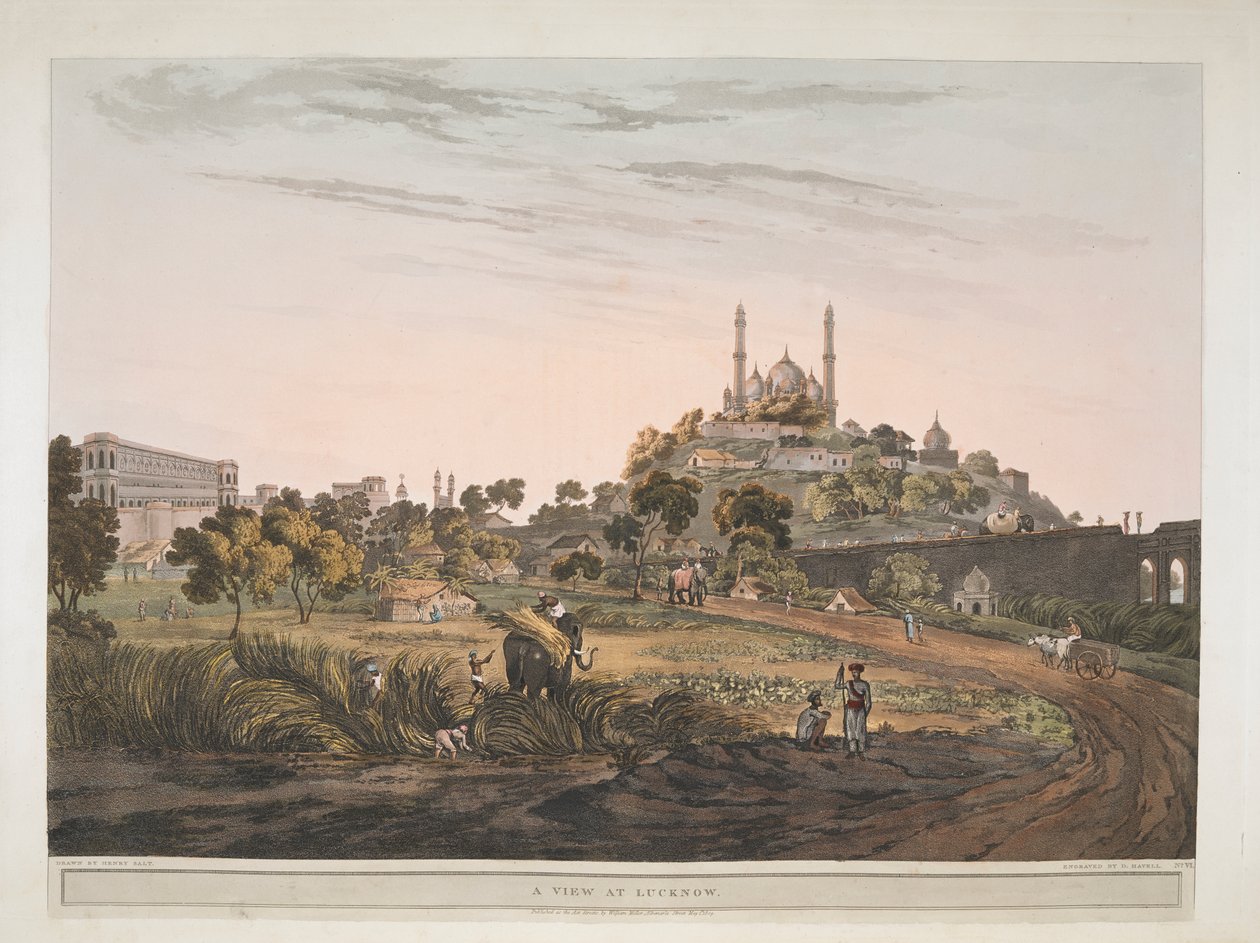 Een uitzicht in Lucknow, India 1809 door Henry Salt