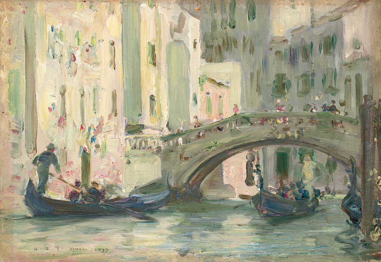 Een kanaal in Venetië, 1899 door Henry Scott Tuke
