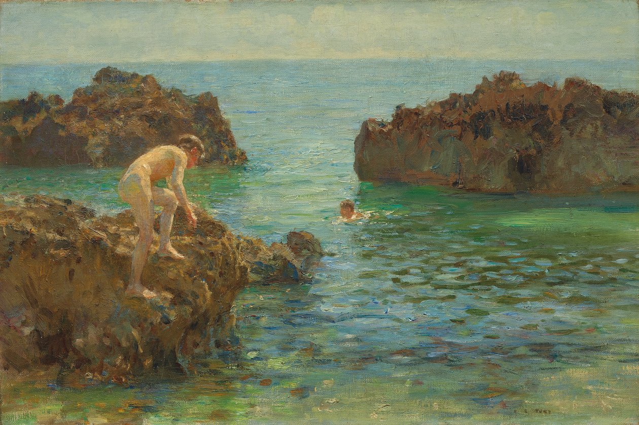 Jongens baden door Henry Scott Tuke