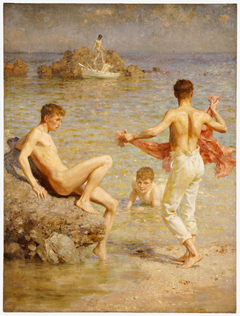 Glinsterende Wateren, 1910 door Henry Scott Tuke