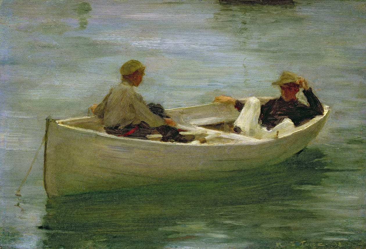 In de Roeiboot door Henry Scott Tuke