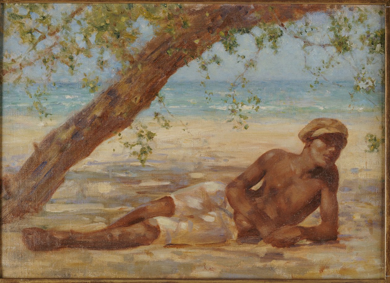 Samuel onder een Boom, Jamaica door Henry Scott Tuke