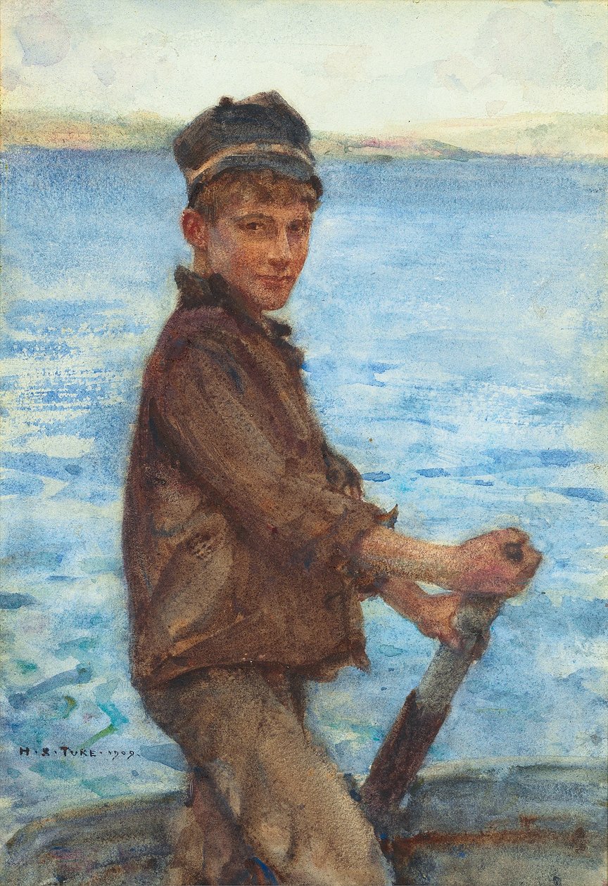 De punt besturen, 1909 door Henry Scott Tuke