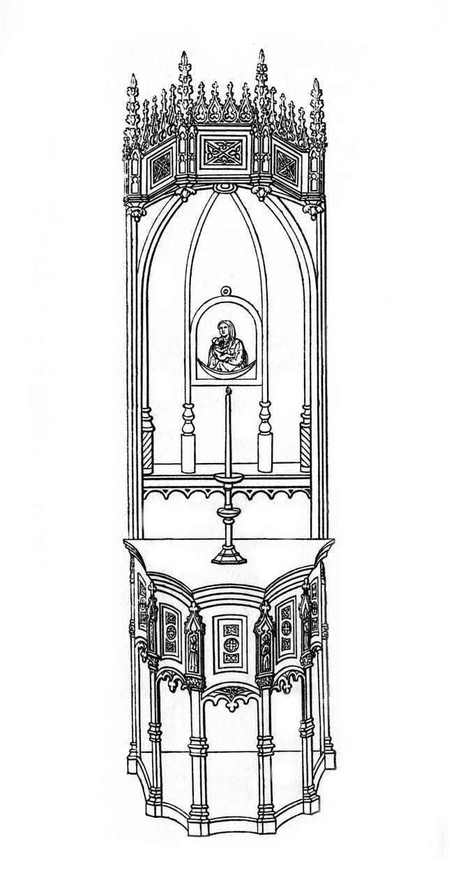 Altaar, 15e eeuw, 1843 door Henry Shaw