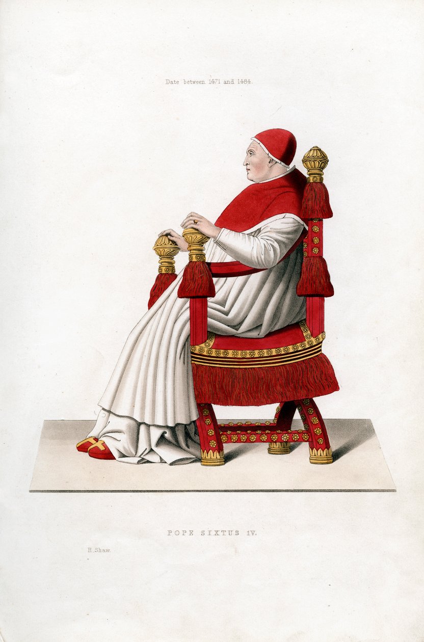 Paus Sixtus IV, 1471-1484, 1843 door Henry Shaw