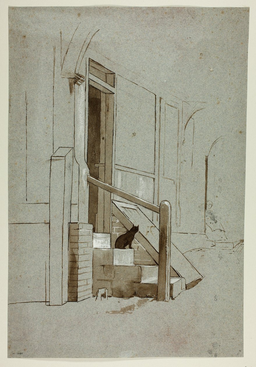 Cat on Doorstep door Henry Stacy Marks