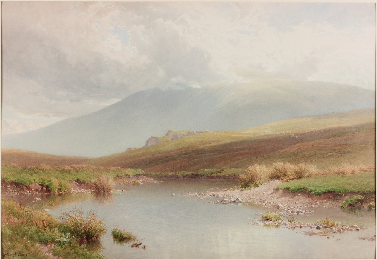 Bergachtig landschap, eind 19e eeuw door Henry Sutton Palmer
