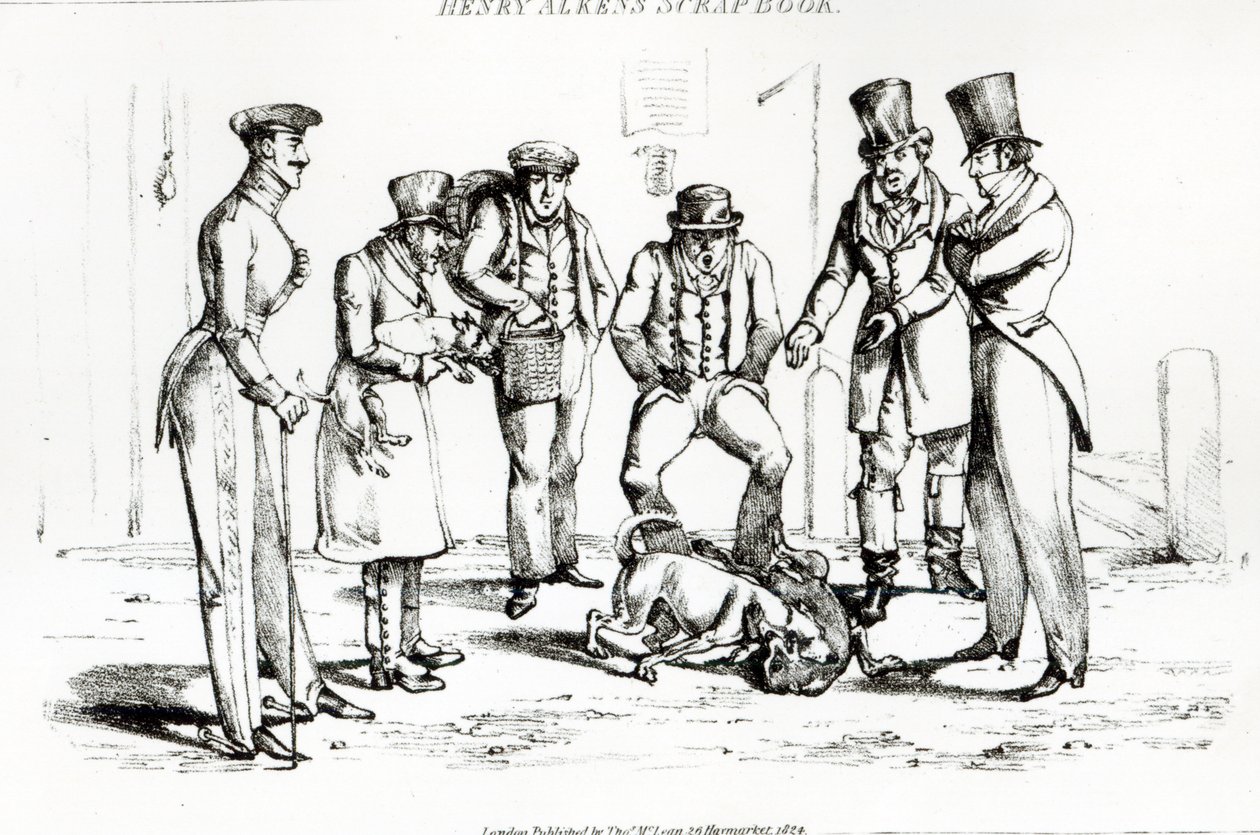Hondenvechtpartij, 1824 door Henry Thomas Alken
