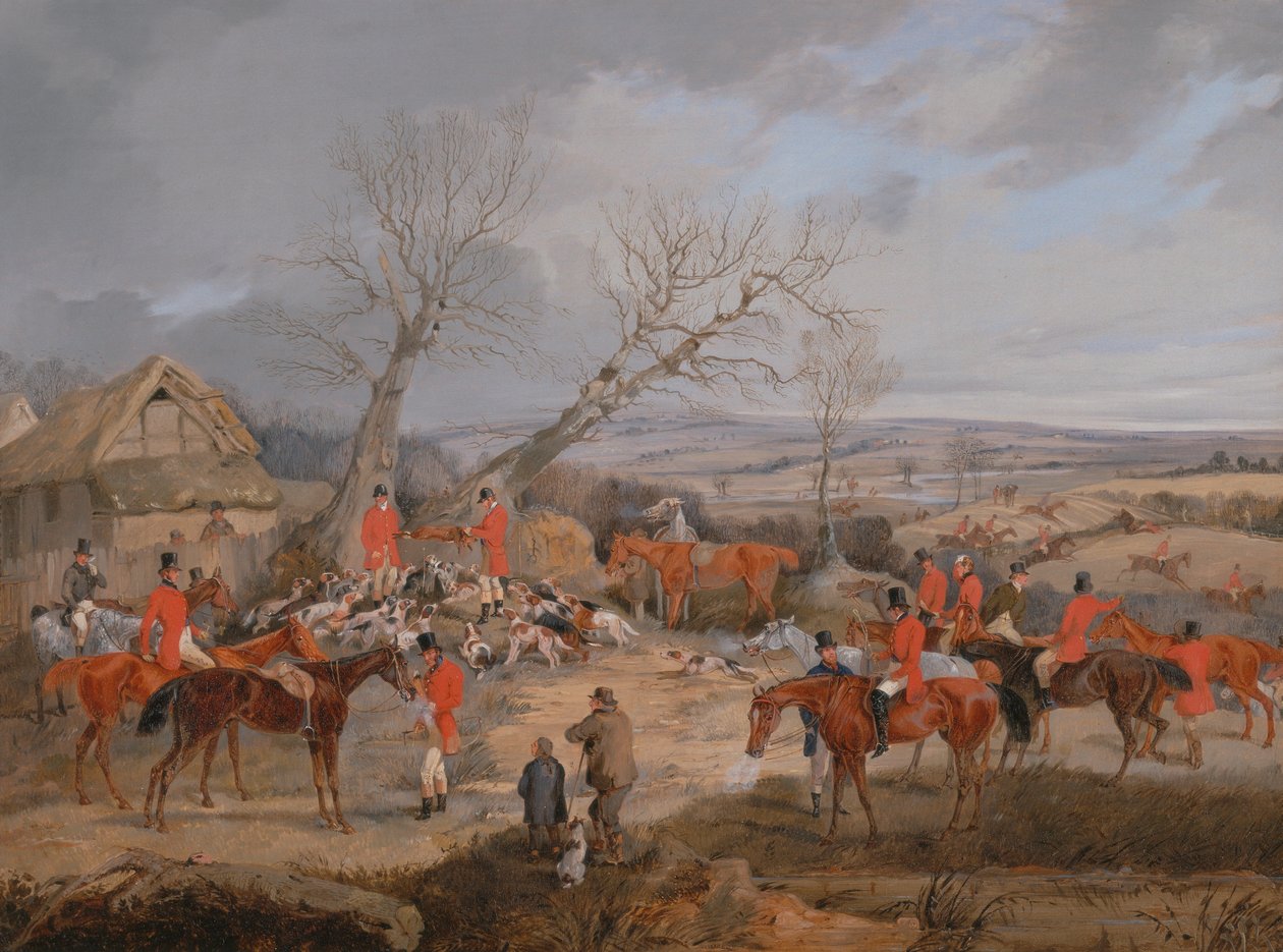 Jachtscène: de dood door Henry Thomas Alken
