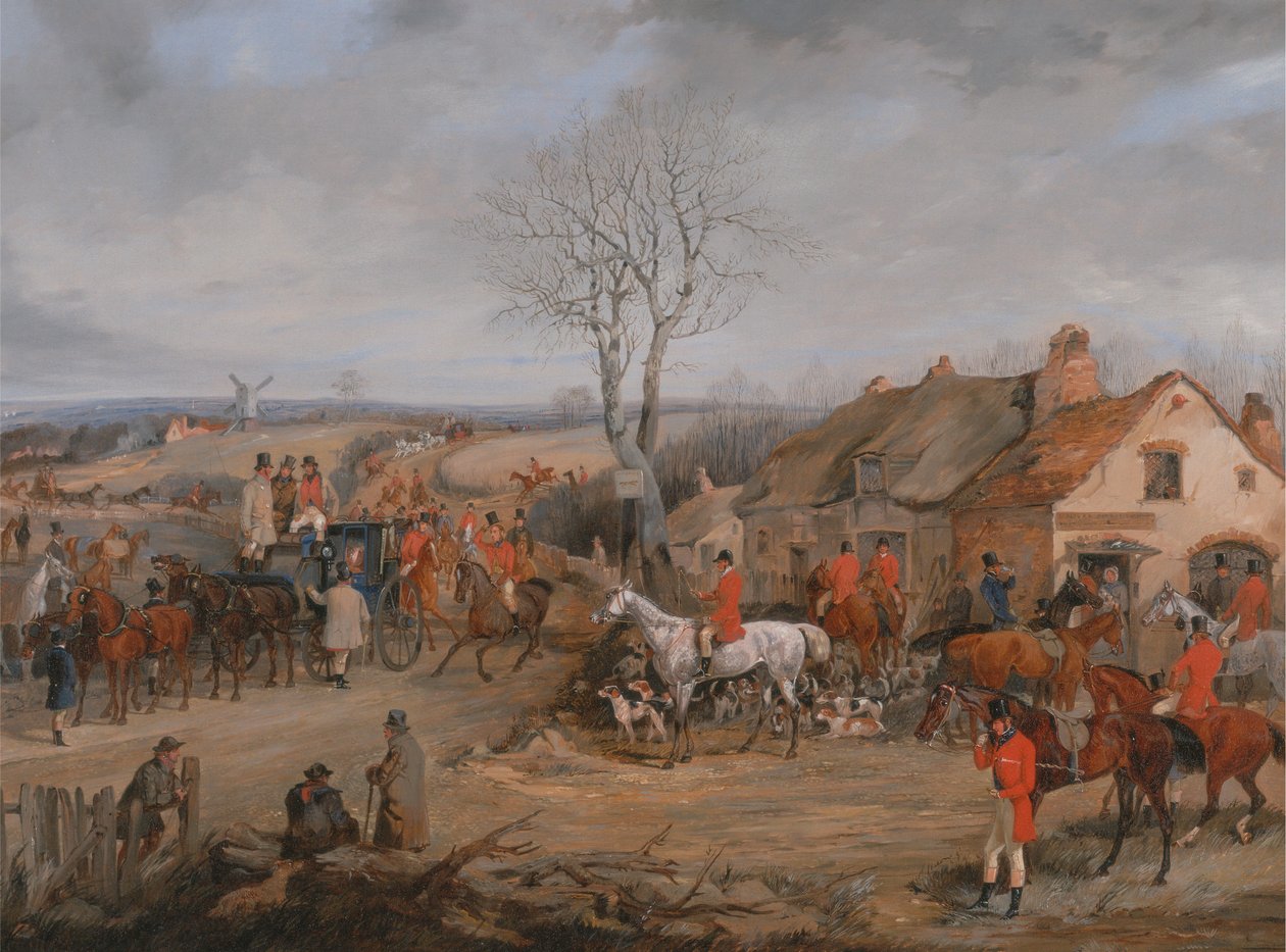 Jachtscène: De Ontmoeting door Henry Thomas Alken