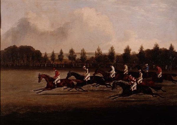 Start van de Doncaster St. Leger door Henry Thomas Alken