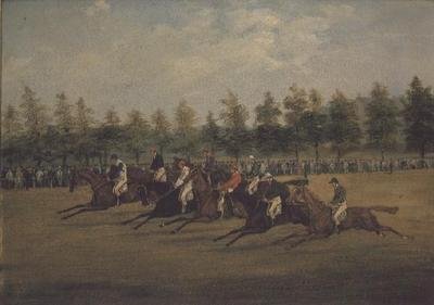 De start van de St. Leger door Henry Thomas Alken