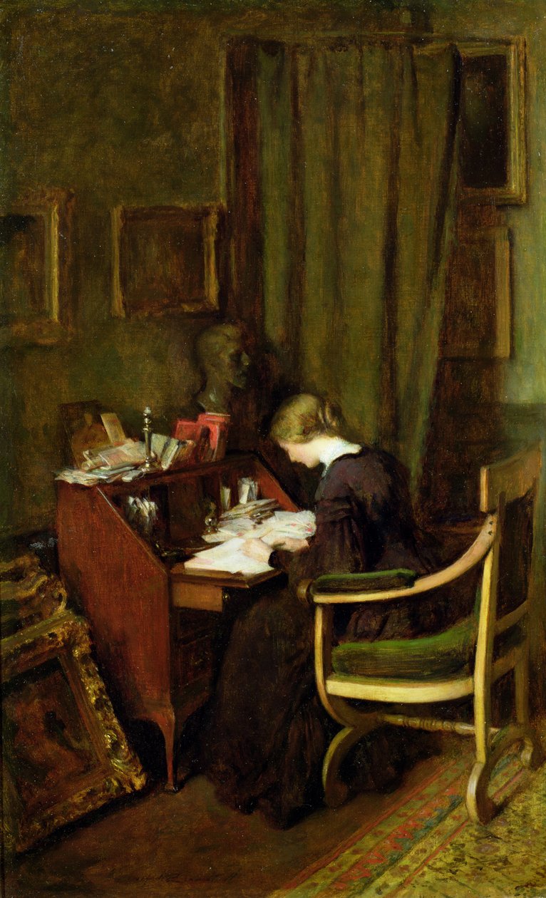 Aan Haar Bureau door Henry Thomas Schafer