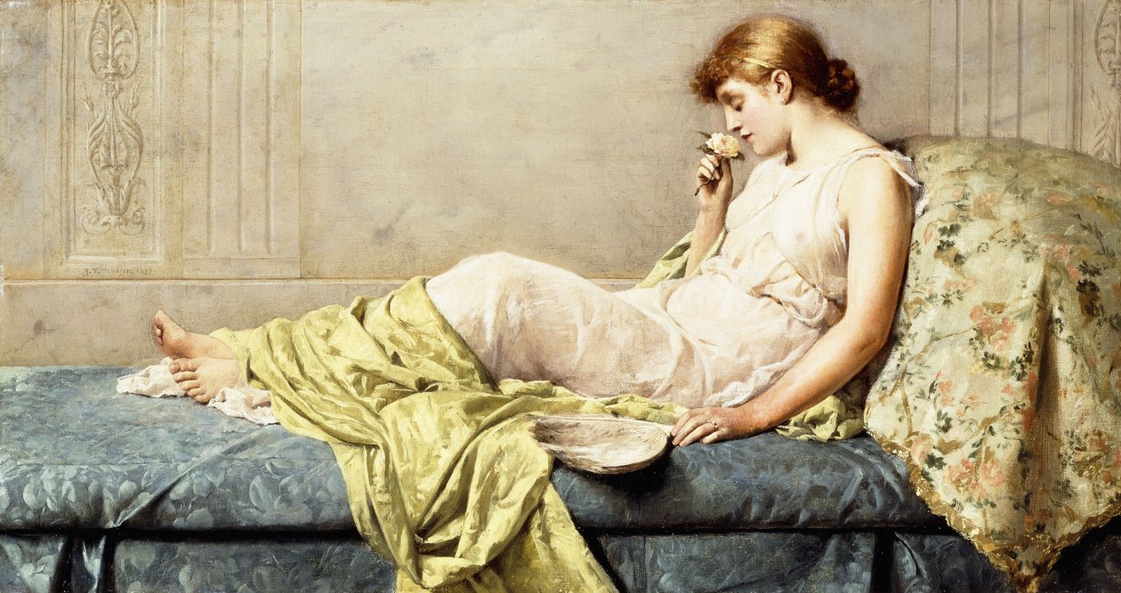 De Boudoir Roos, 1879 door Henry Thomas Schafer