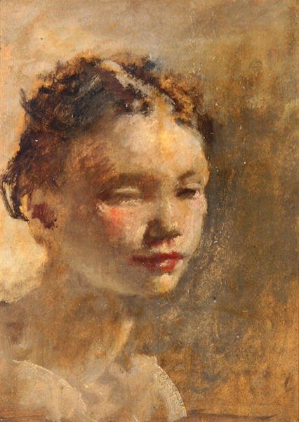 Meisjeshoofd, ca. 1930 door Henry Tonks