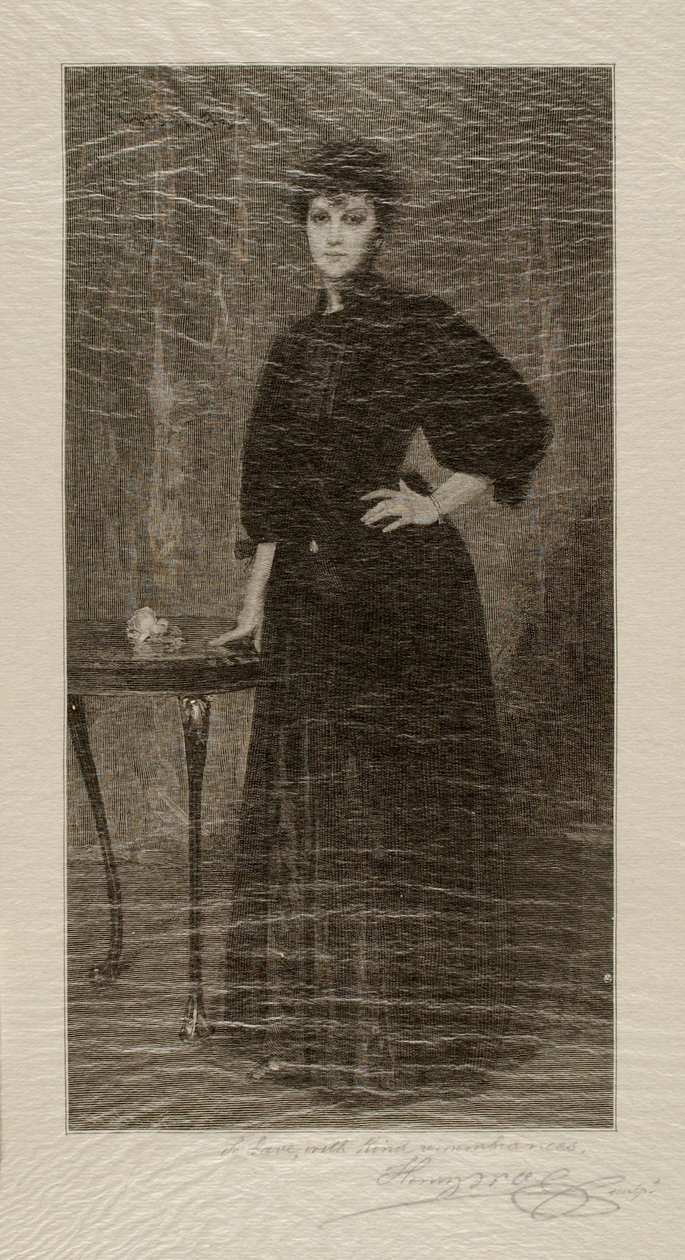 Een dame in het zwart door Henry Wolf