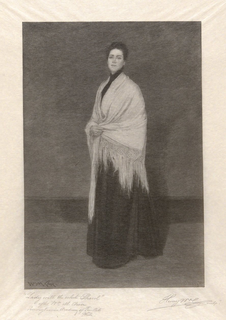 Dame met de Witte Sjaal door Henry Wolf