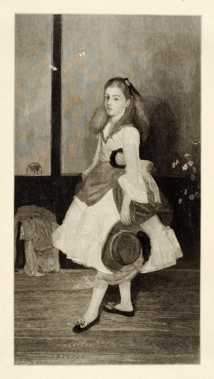 Miss Alexander (meisje in het wit) door Henry Wolf