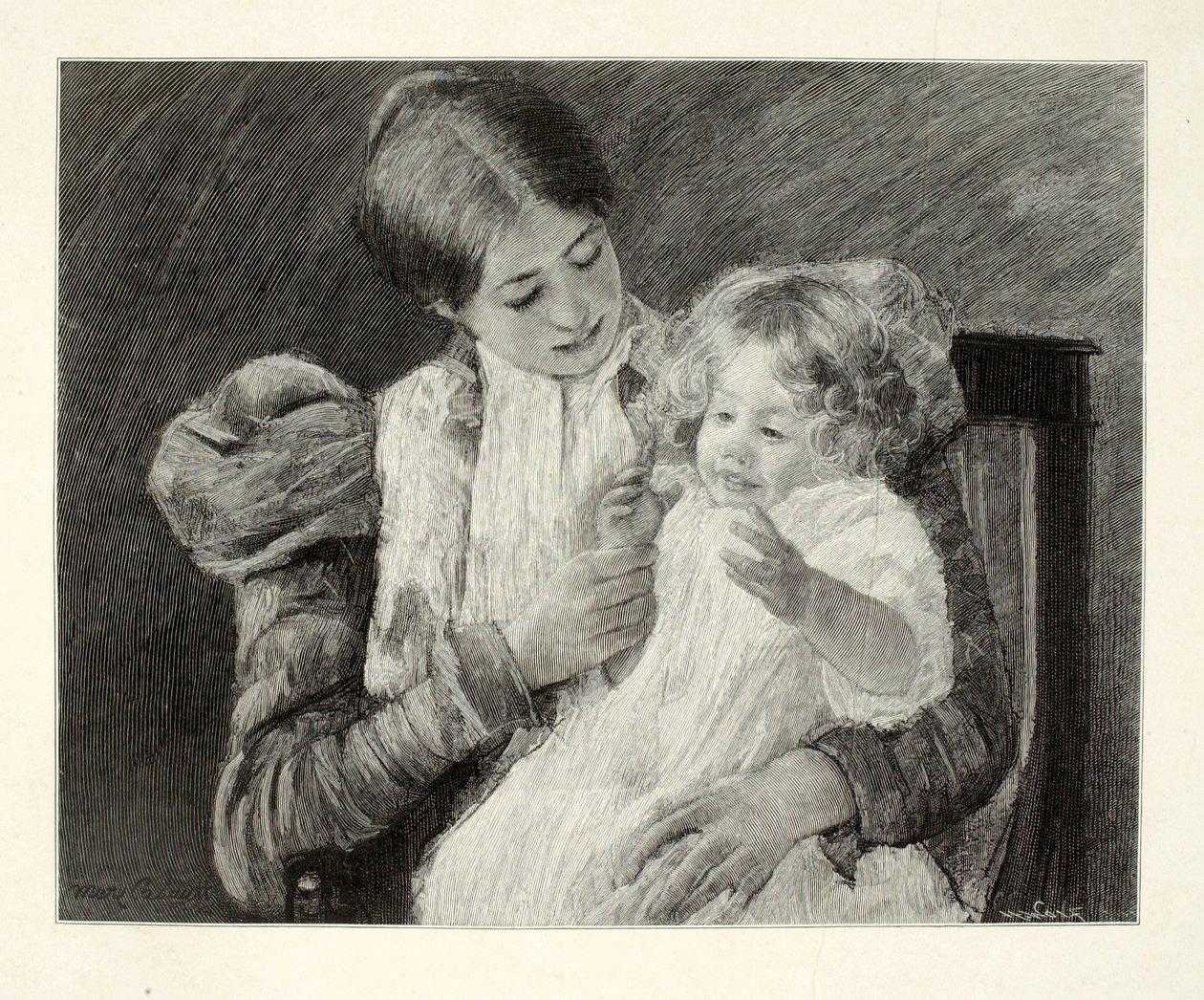Moeder en kind door Henry Wolf