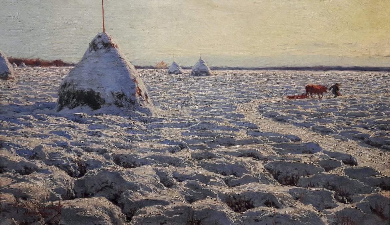 Litouwse moerassen onder sneeuw. door Henryk Weyssenhoff