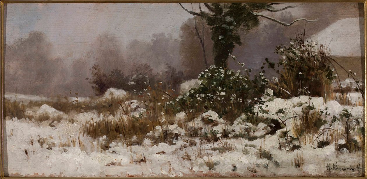 Winterlandschap door Henryk Weyssenhoff