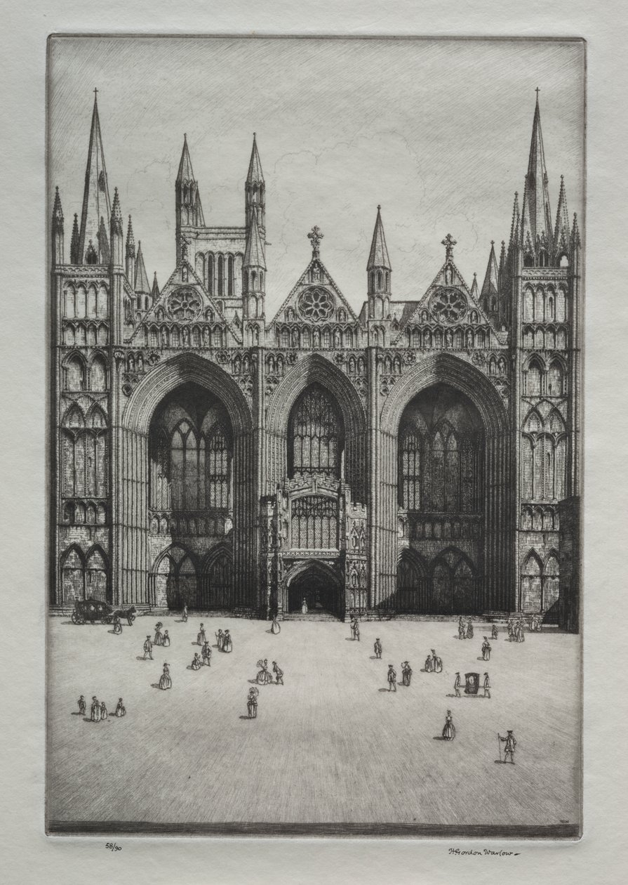 Peterborough Kathedraal door Herbert Gordon Warlow