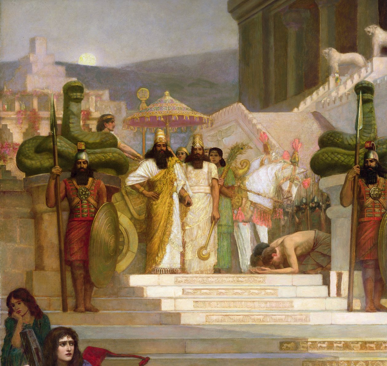 De dochters van Juda in Babylon door Herbert Gustave Schmalz