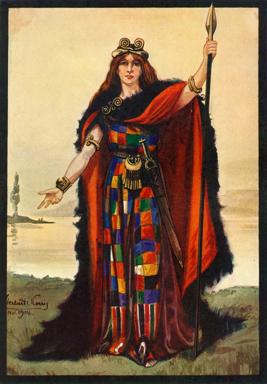 Een Keltische Vrouwenhoofdman Boadicea, 1924 door Herbert Norris